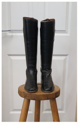 Size 7, Regent, Black Leather Boots with Trees