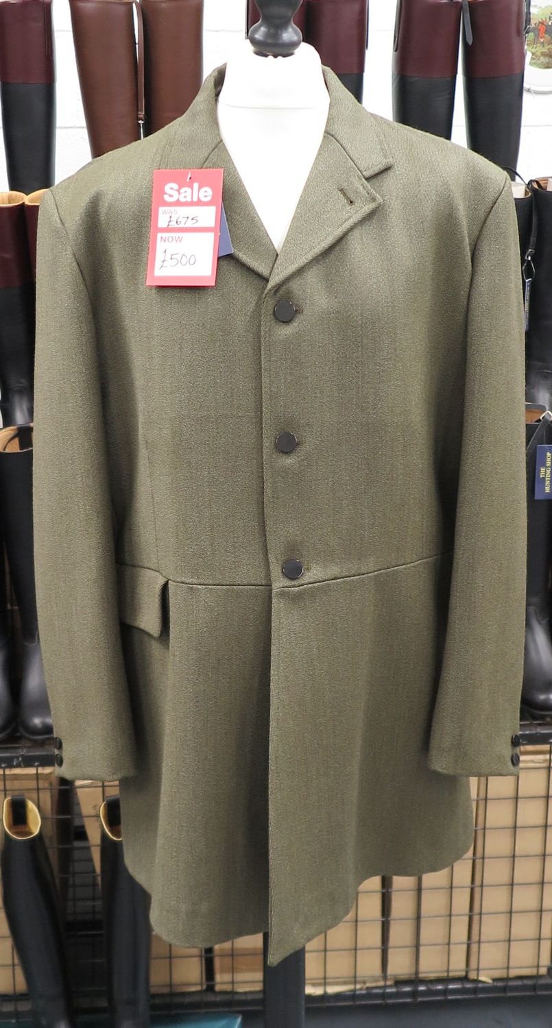 Gents 54" (3 button) Dark Green, Beresford Tweed Hunt Coat