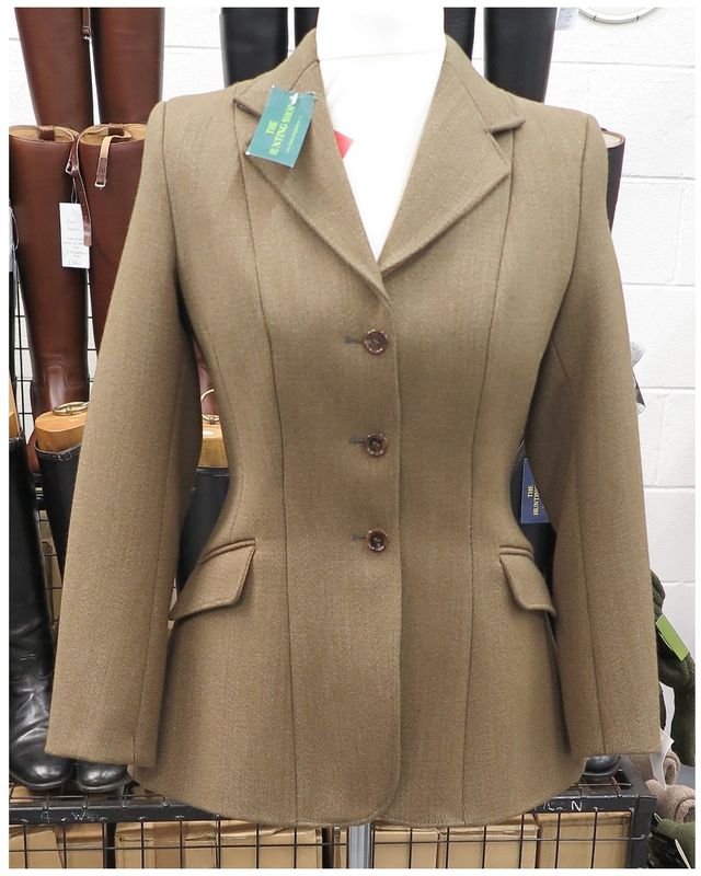 Ladies 36 Ladies 36" Ascot, Brown Keepers Tweed Hacking Jacket