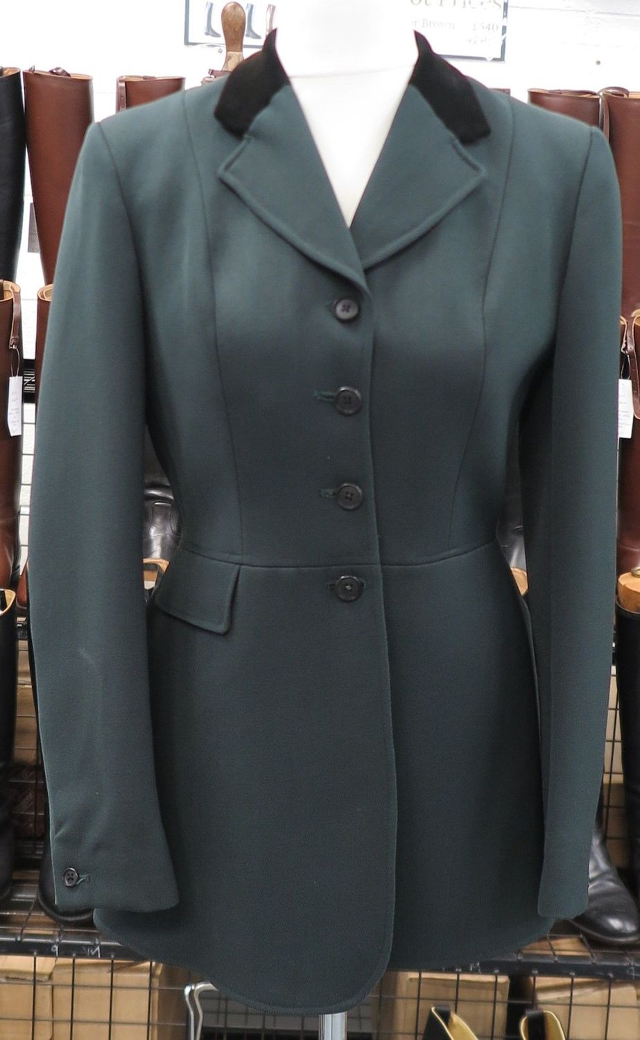 Ladies 36" Harry Hall, Green Coat