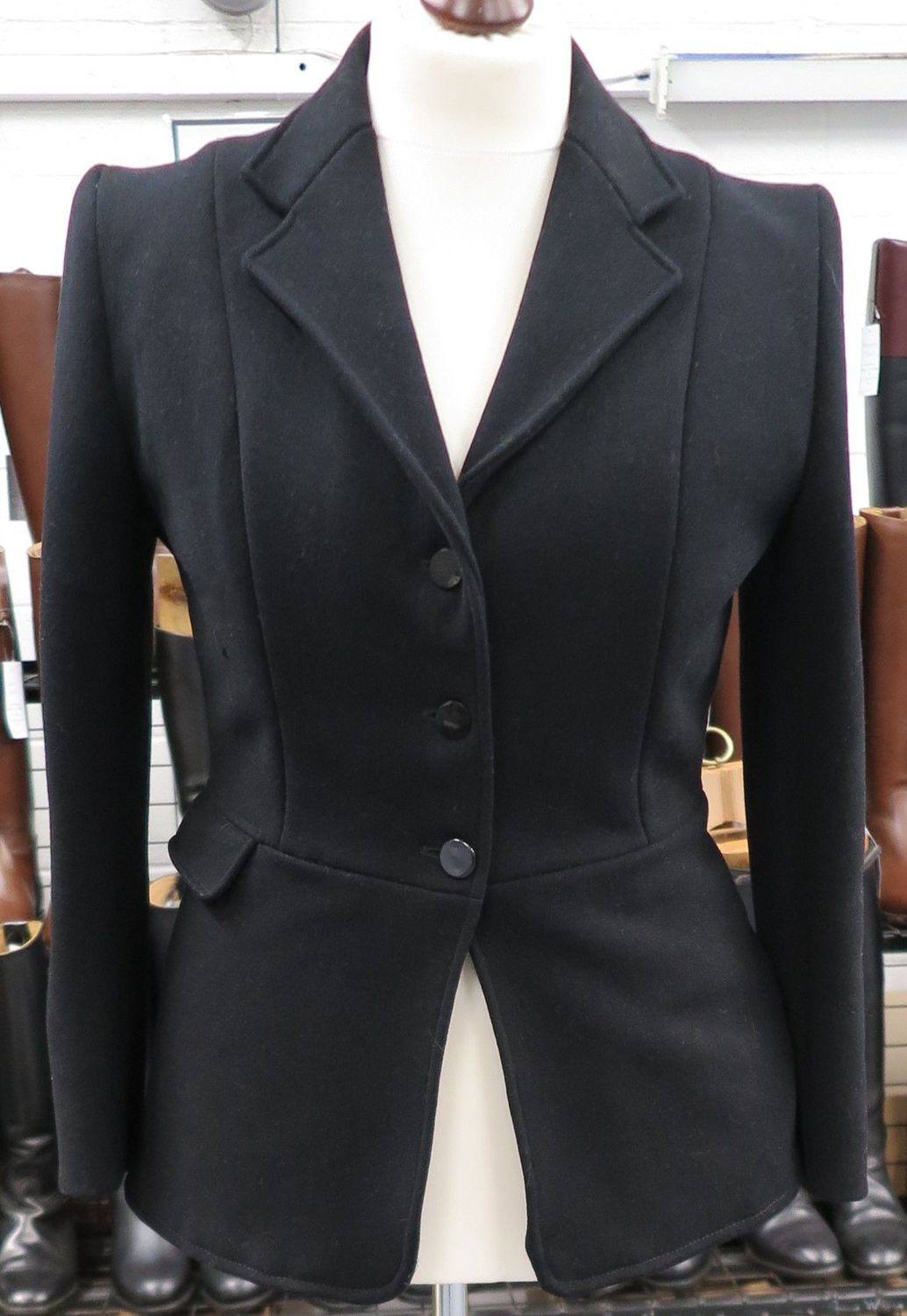 Ladies 40", Caldene Black Hunt Coat