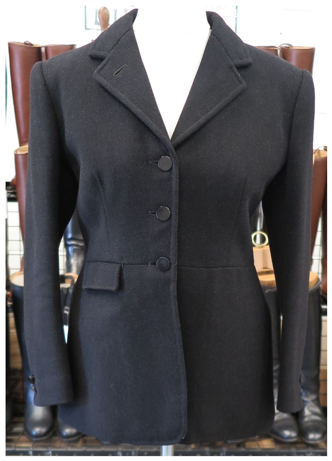Ladies 36" Gordon Weatherill, Black/Charcoal Hunt Coat