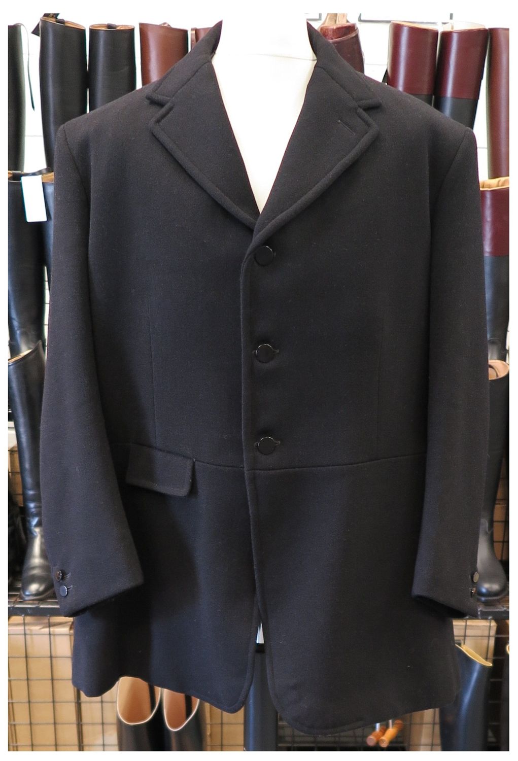 Gents 48" Bernard Wetherill, Black Hunt Coat