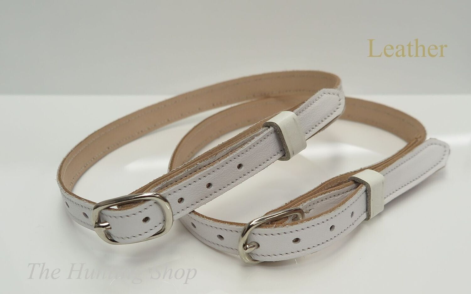 *Garter/Breeches Straps, Colour: White Stitched