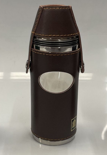 Hunter Flasks with Stirrup Cups, Colour: Brown