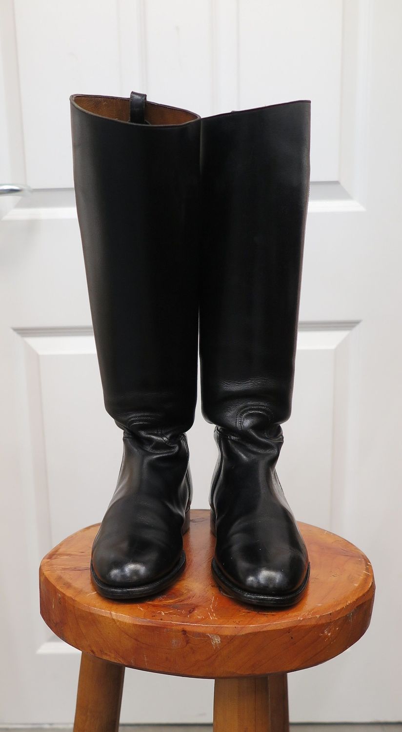 Size 4, Harry Hall Black Leather Boots