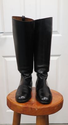 Size 4, Harry Hall Black Leather Boots