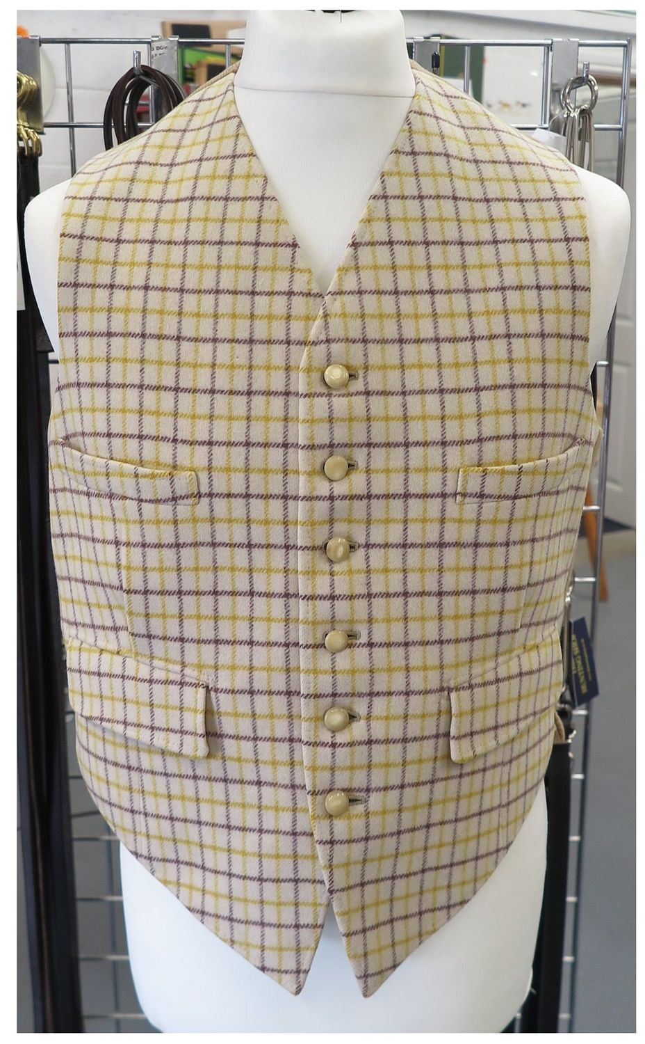 Gents 40",  Tattersall Waistcoat