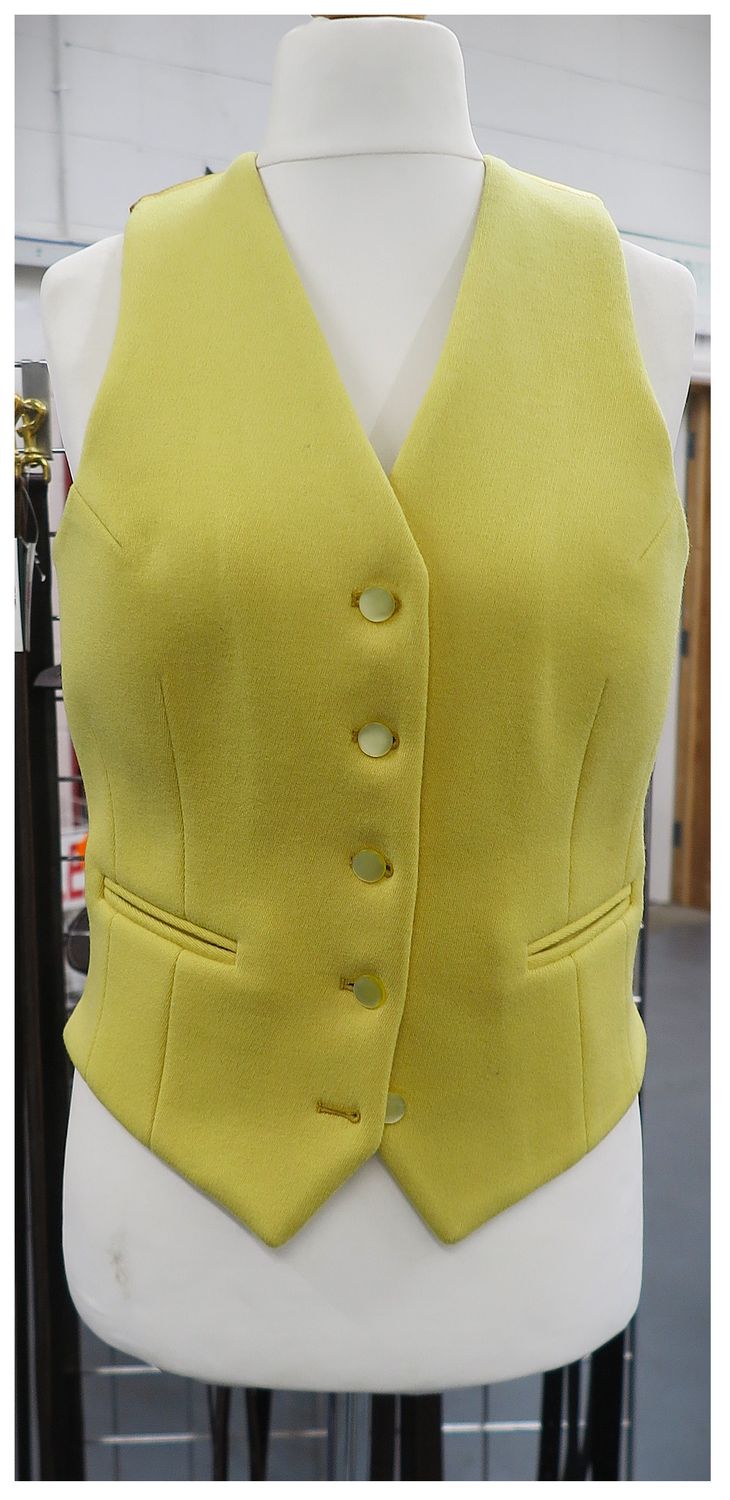 Ladies 36", Yellow/ Canary Cavalry Twill Waistcoat