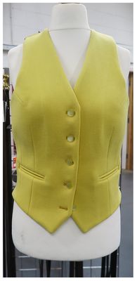 Ladies 36 Ladies 36", Yellow/ Canary Cavalry Twill Waistcoat