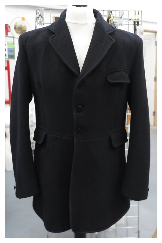 Gents 44" Caldene, Black Hunt Coat