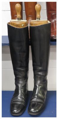 Size 6.5, Black Leather Boots