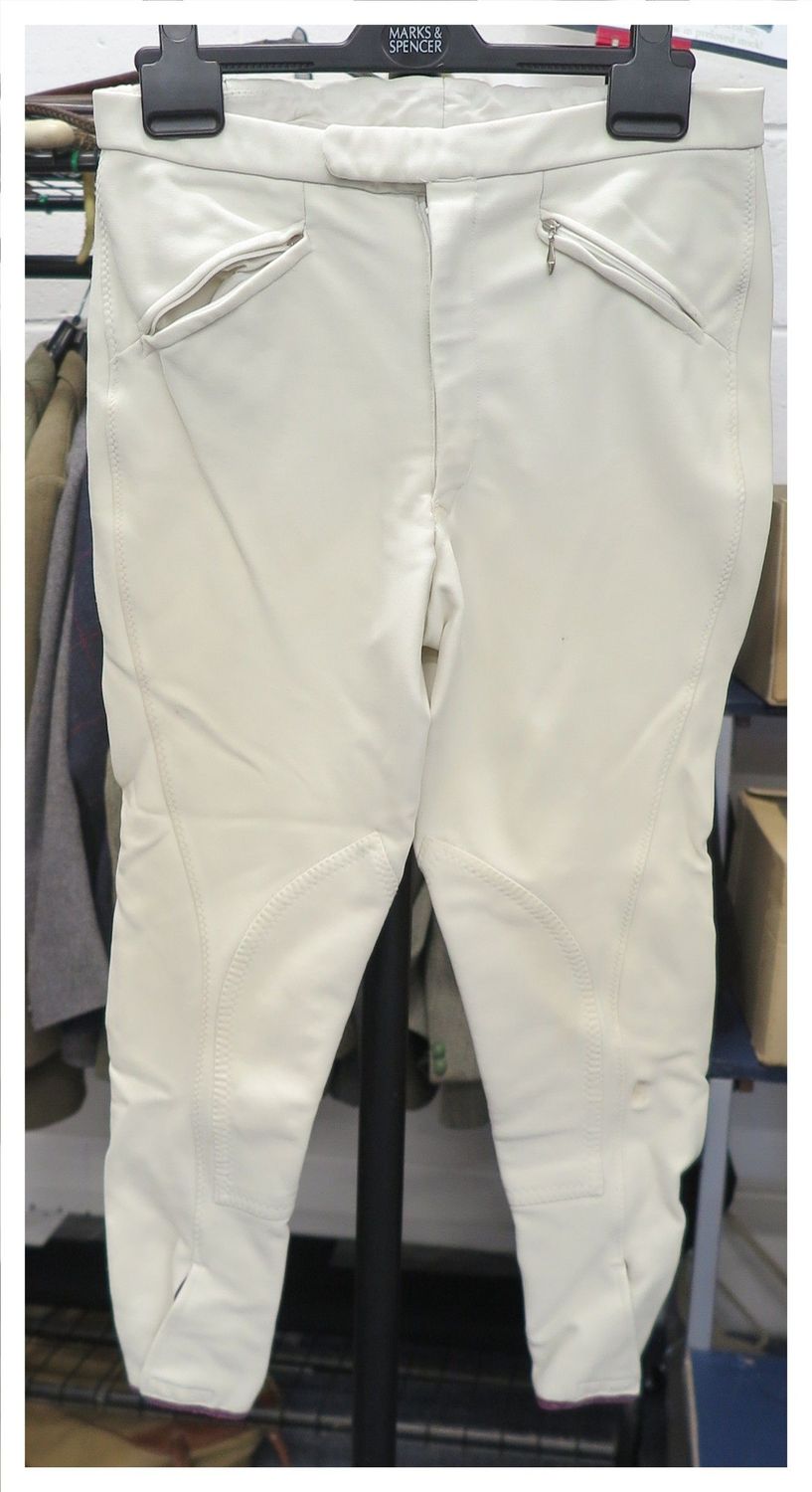 Gents 32" White Stretch Breeches