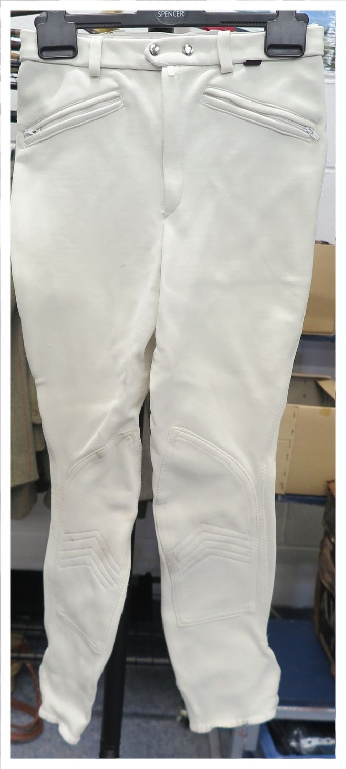 Gents 30" White Stretch Breeches