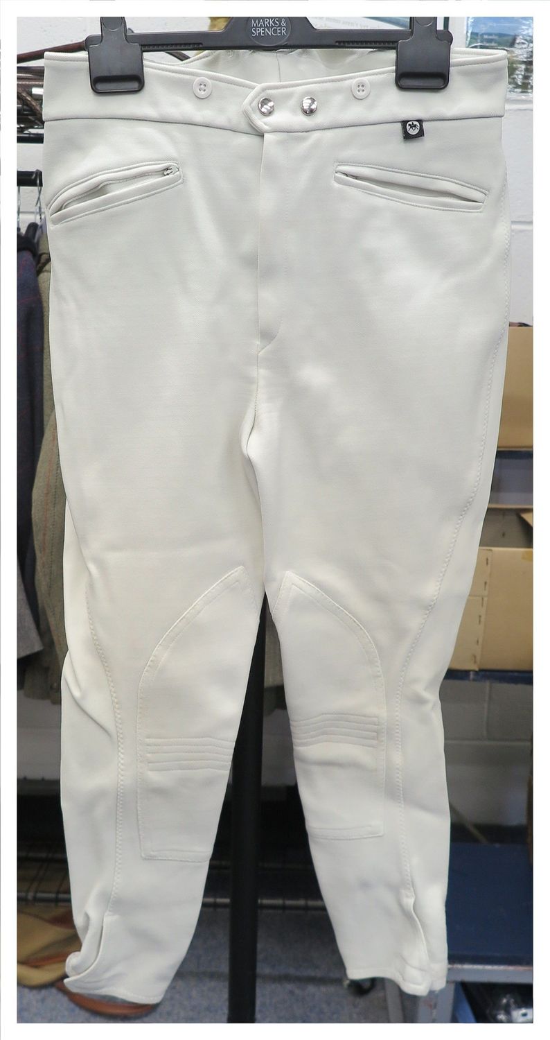 Gents 34" White Stretch Breeches