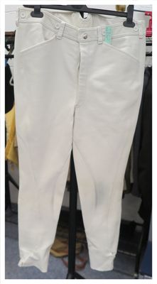 Gents 36" White Stretch Breeches