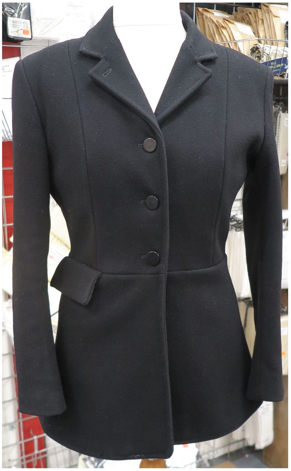 Ladies 36" Mears Ledbury, Black Hunt Coat
