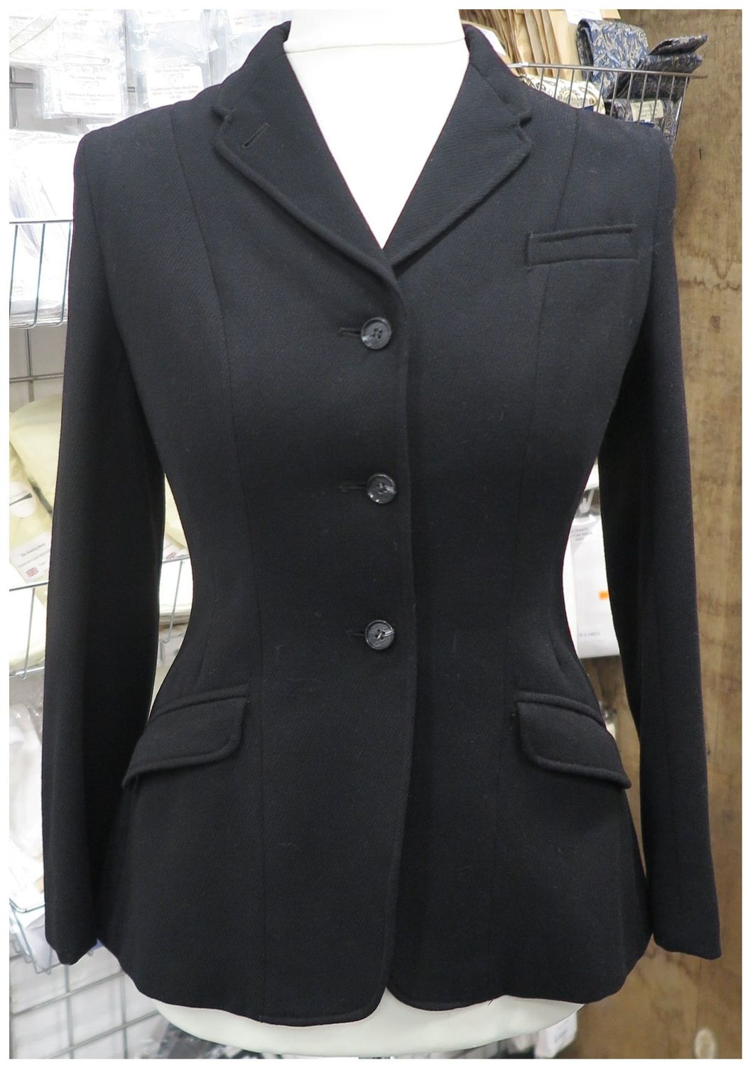 Ladies 34" Caldene, Black Hunt Coat