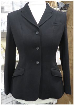 Ladies 34" Caldene, Black Hunt Coat