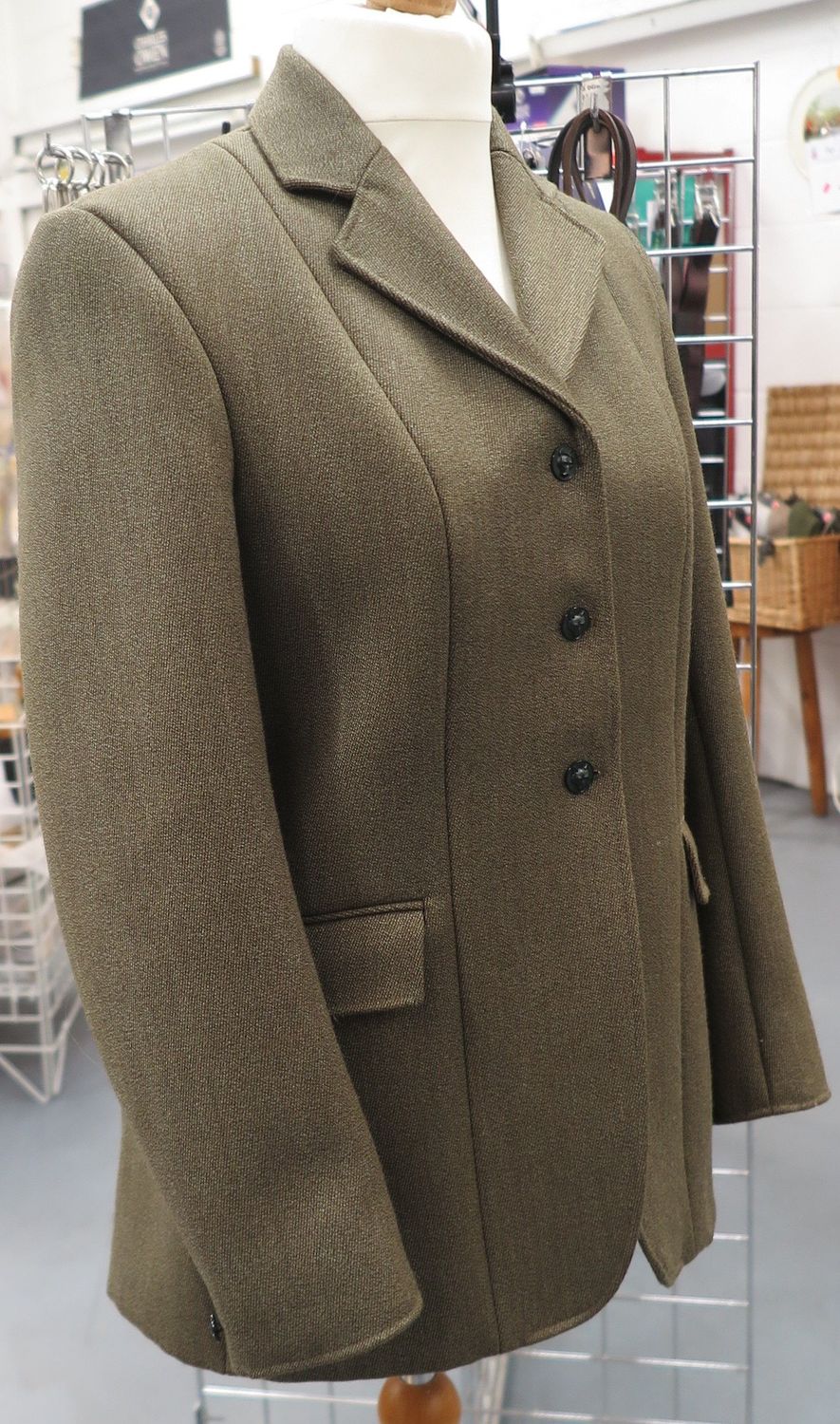 Veste D'Équitation Tweed Mears Keepers Femme Taille 36 UK 12 - Vert/Laine