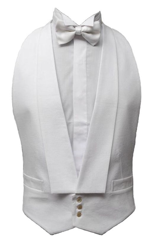 100% Cotton, White Marcella Waistcoat