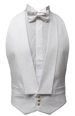100% Cotton, White Marcella Waistcoat