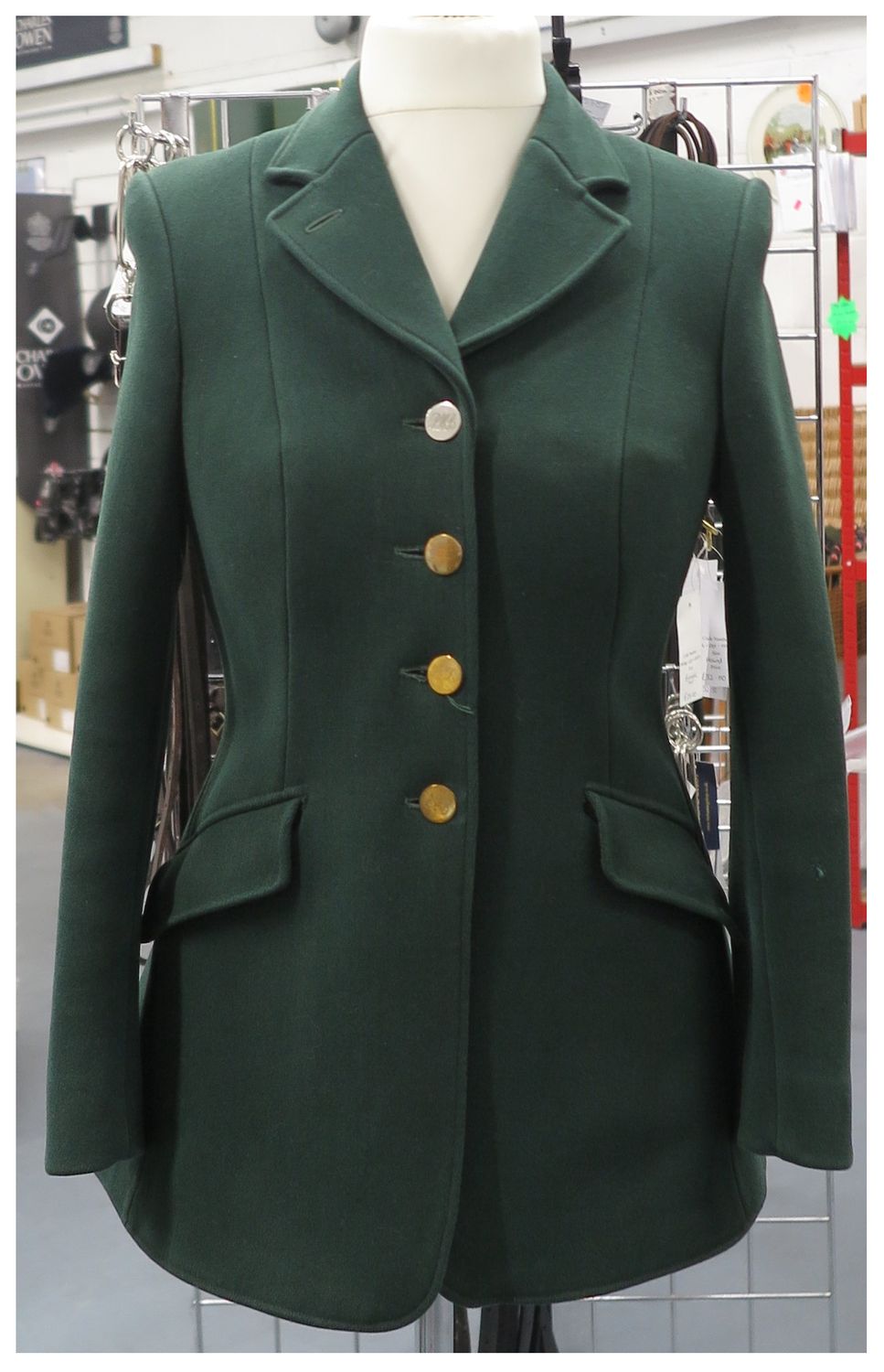 Ladies 34", Harry Hall, Green Coat