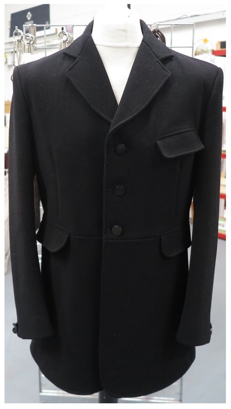 Gents 40" Caldene, Black Hunt Coat