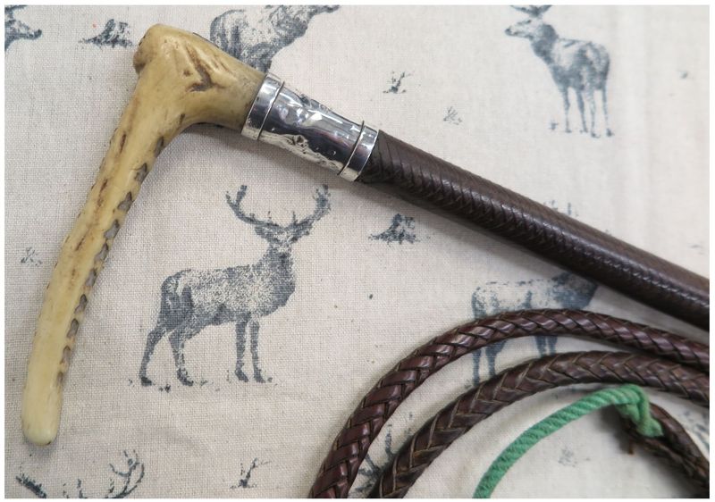 Gents Swaine Leather Hunting Whip C.1916-1936 Gents Swaine Leather Hunting Whip C.1916-1936