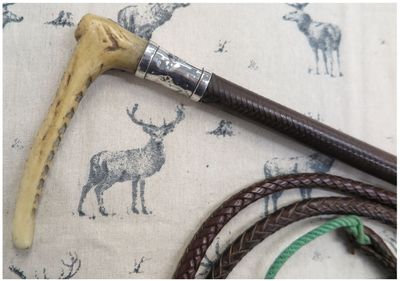 Gents Swaine Leather Hunting Whip C.1916-1936