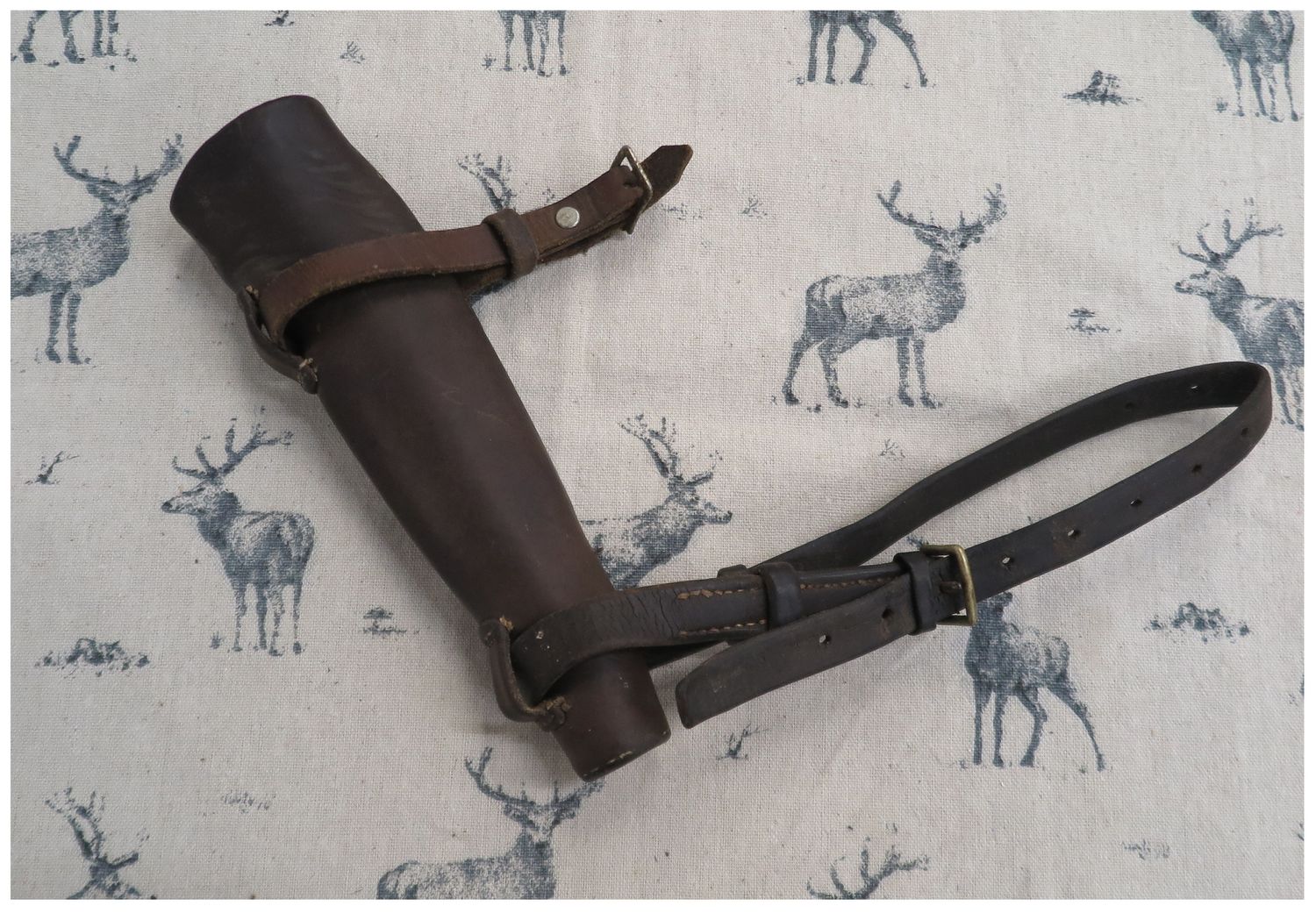 Brown Leather Horn Case