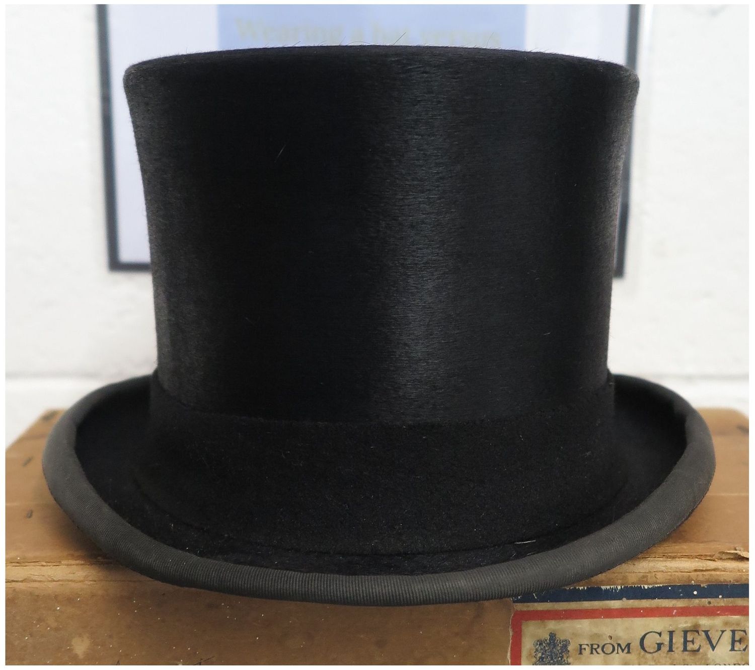 57cm Lock & Co, Fur Melusine, Black Top Hat