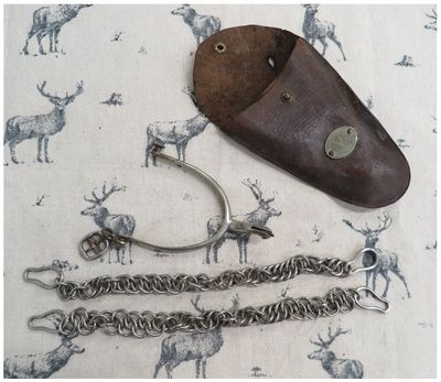 Vintage Spur in Brown Leather Case