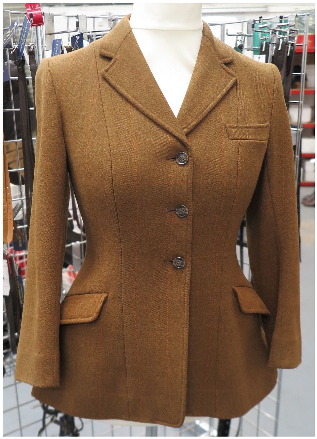 Ladies 34" Rosette, Tweed Hacking Jacket