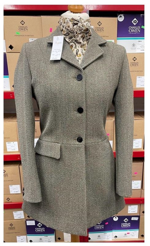 Ladies 36 Ladies 36" Augusta, Light Green Keepers Tweed Hunt Coat