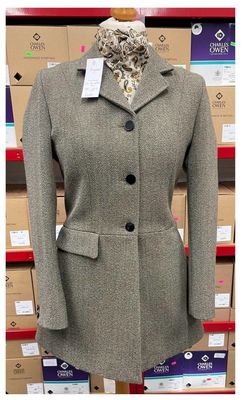 Ladies 36 Ladies 36" Augusta, Light Green Keepers Tweed Hunt Coat