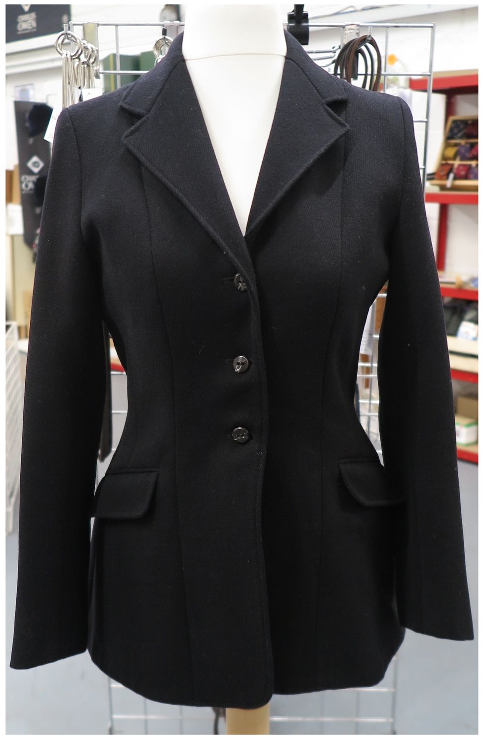 Ladies 36", Caldene Black Hunt Coat
