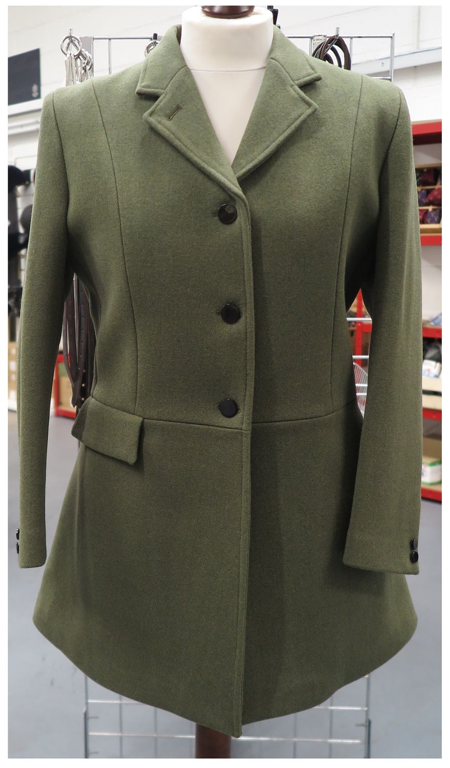 Ladies 42" Augusta, Green Melange Tweed Hunt Coats