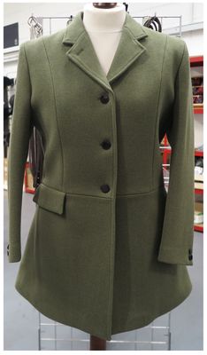 Ladies 42 Ladies 42" Augusta, Green Melange Tweed Hunt Coat