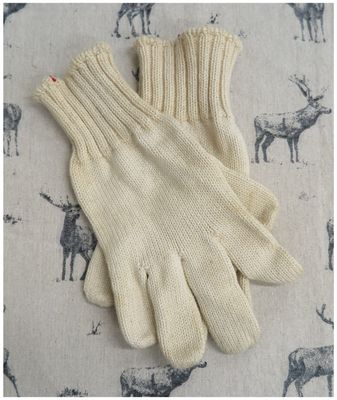 Cream Knitted Gloves- Size 8