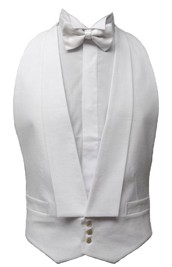 100% Cotton, White Marcella Waistcoat 100% Cotton, White Marcella Waistcoat