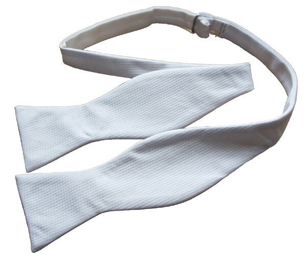 Self Tie, White Marcella Bow Tie Self Tie, White Marcella Bow Tie