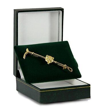 Fox Mask & Whip Gold Stock Pins (Boxed)
