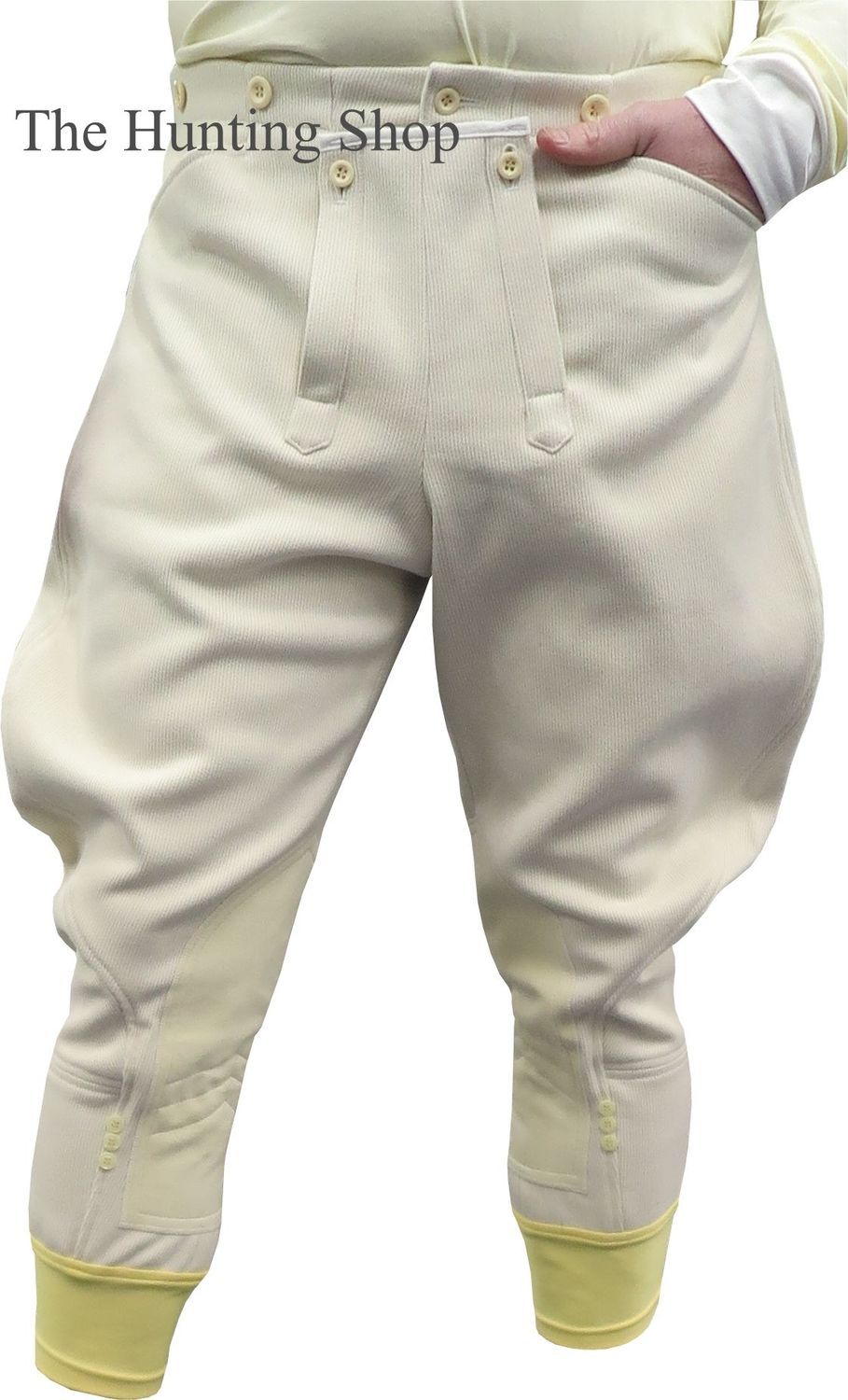 *Gents Bedford Cord Hunting Breeches, Waist Size: 38", Colour: Cream, Special Measure: No