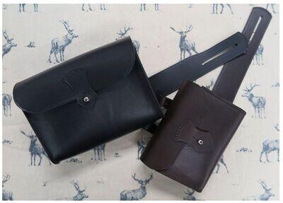 *English Leather Saddle Bags with Sandwich/Snack Boxes *English Leather Saddle Bags with Sandwich/Snack Boxes