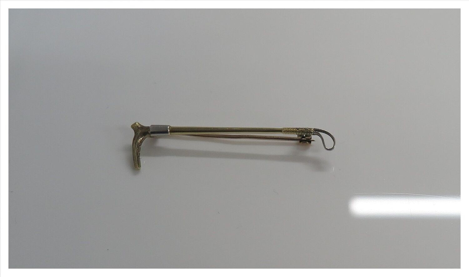 15ct Gold, Hunting Whip Pin 15ct Gold, Hunting Whip Pin