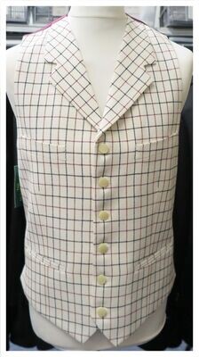 Gents 34 Gents 34" Brown & Plum, Tattersall Check Waistcoats