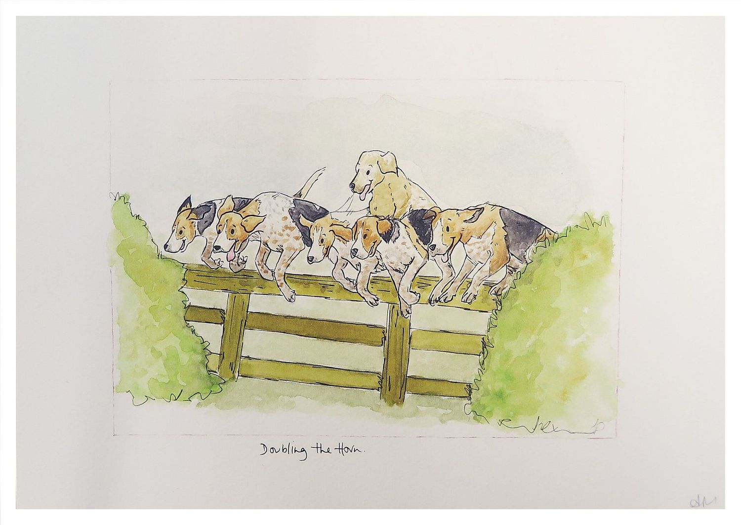 Signed, Original Print ~ 'Doubling The Horn' Signed, Original Print ~ 'Doubling The Horn'