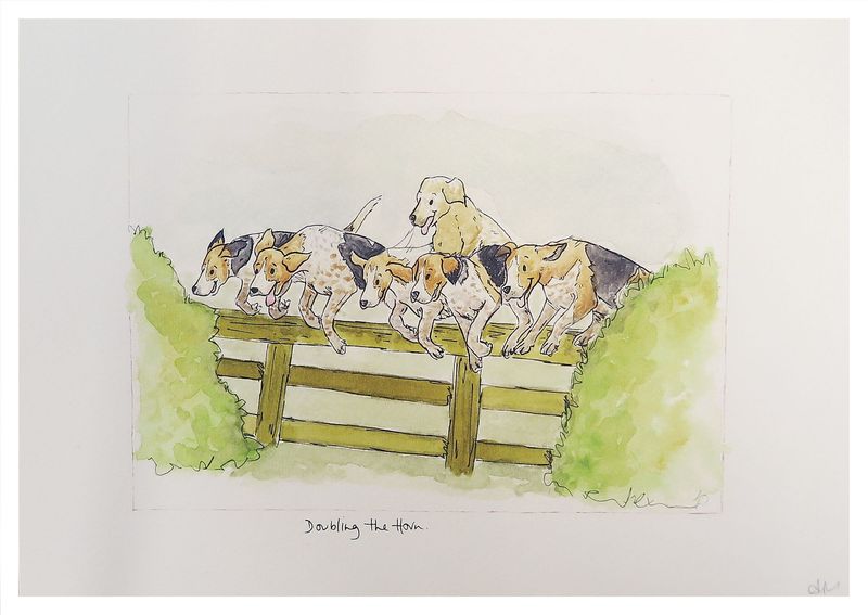 Signed, Original Print ~ 'Doubling The Horn' Signed, Original Print ~ 'Doubling The Horn'