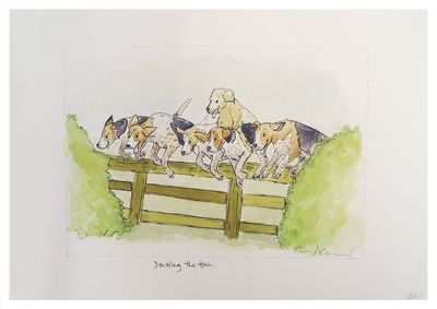 Signed, Original Print ~ 'Doubling The Horn' Signed, Original Print ~ 'Doubling The Horn'